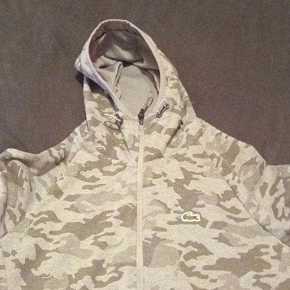 Men's Large Grey Army Camo Lacoste Sweat suit - Picture 10 of 13